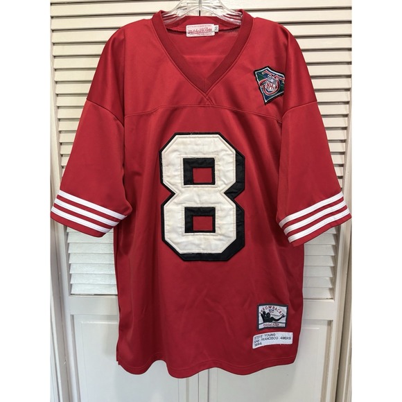 Vintage Mitchell & Ness San Francisco 49ers #8 Young Throwback Jersey Sz 50 - Picture 1 of 10